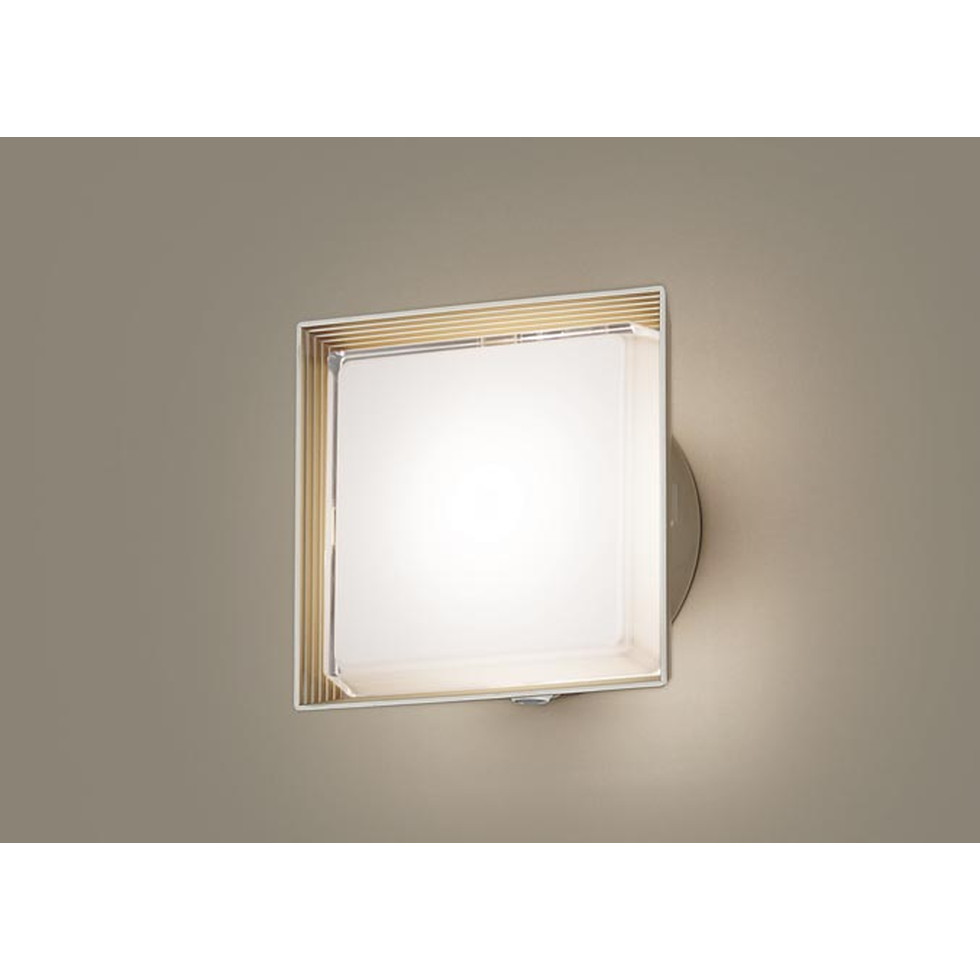 パナソニック[LGWC80300KLE1]エクステリア　壁直付型　LED（電球色）　ポーチライト　拡散タイプ・密閉型　防雨型・FreePaお出迎え・明るさセンサー付・段調光省エネ型　白熱電　エクステリア