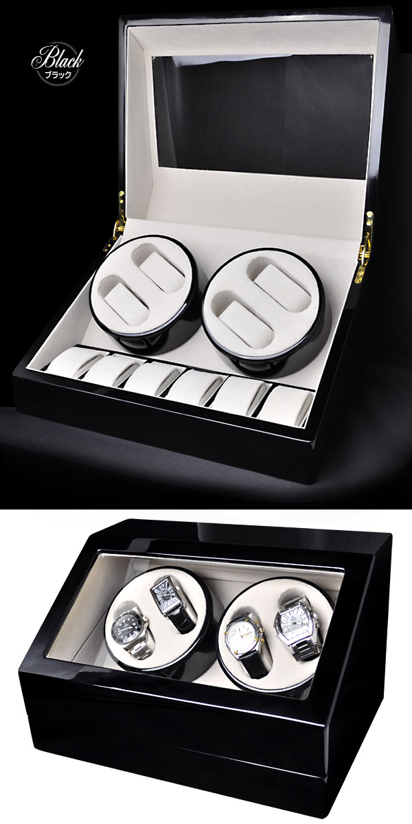 マブチモーター 時計 木製 ピアノ鏡面仕上 6本収納 4本巻上10本 用 自動巻 レディース メンズ時計対応 ワインディングエリート 威風堂マブチモーター採用と技術でほぼ無音を実現しました ピアノ調重厚感仕上げ職人手作り品 抜群の高級感 送料無料 Ifd 100 101