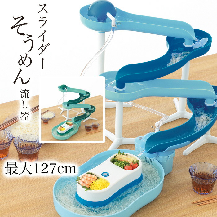 【サボテン】スライダー 全長5m エクストラジャンボネオ 流しそうめん器 走麺距離”5mの「そうめんスライダー エクストラジャンボ」で実食