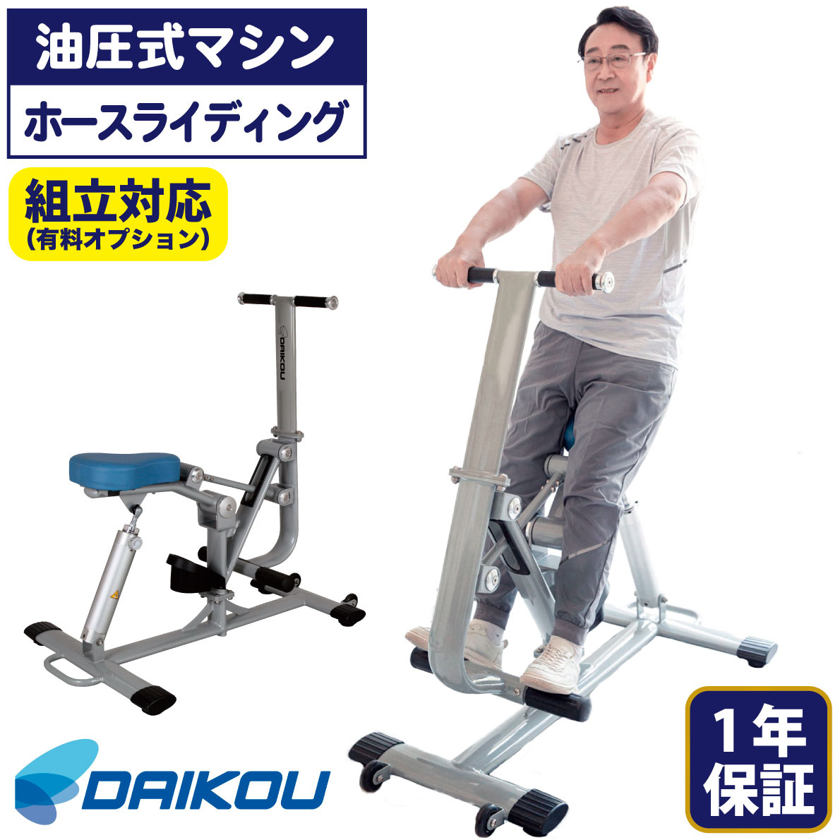 油圧マシン DK-679 ホースライディング 乗馬マシン トレーニングマシン 油圧式 筋力トレーニング 機能訓練 リハビリ 介護予防 高齢者 準業務用 シニアフィットネス 低負荷 安全設計 12段階負荷 サーキットトレーニング 病院 デイサービス 腹直筋 腹斜筋 背筋 DAIKOU 大広｜アイフィットネスショップ