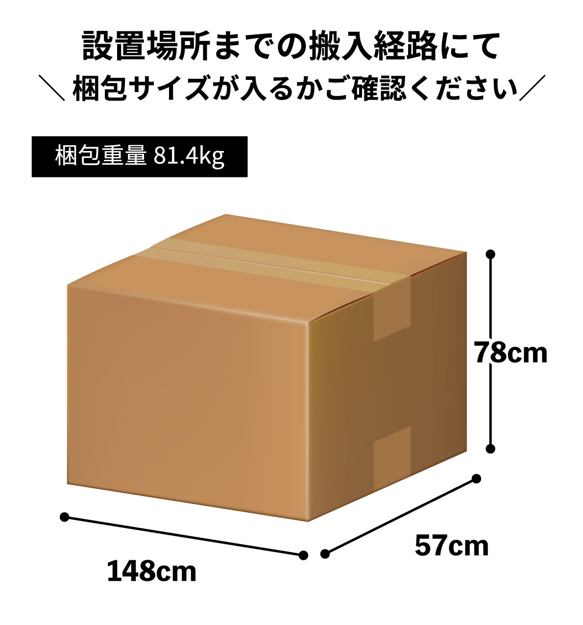 家庭用クロストレーナーFSX1500の梱包サイズ