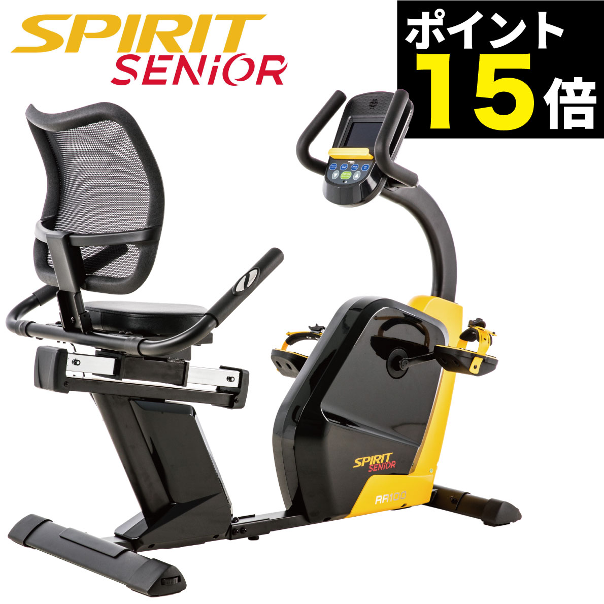 一番の ダイヤコ DYACO SPIRIT SENIOR スピリットシニア フィットネスバイク リカンベントバイク トレーニングバイク エクササイズ バイク ルームバイク エアロ バイク フィットネスマシン 準業務用 シニアフィットネス マグネット負荷 静音 高齢者 背もたれ RR100 ...
