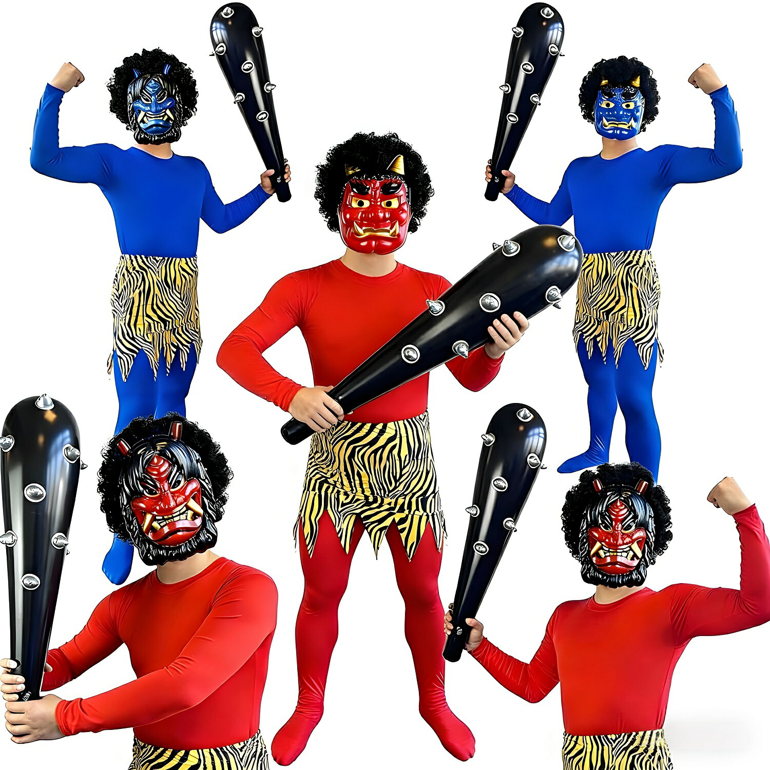 楽天市場】2025年節分 定番節分鬼セット NP 青鬼 簡単鬼衣装 お面 お