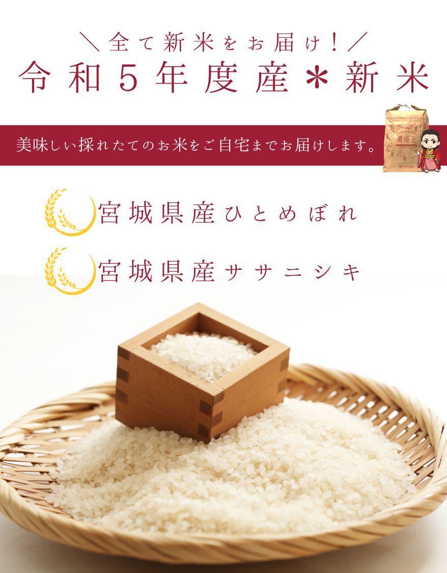 増量中！【新米】令和5年度産 ひとめぼれ10kg 精米後10kg ☆ 「農姫米