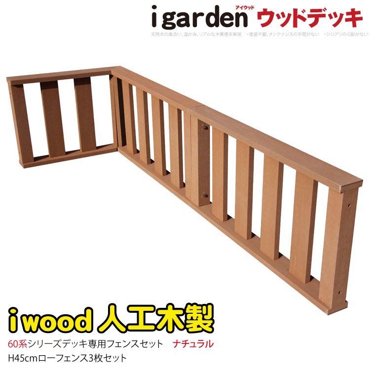 楽天市場】ウッドデッキフェンス 人工木製 ボーダータイプ [3枚セット