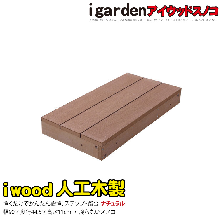 楽天市場】スノコ 人工木製 598 ナチュラル◯ snk598 アイウッドスノコ60系 幅900×奥行598×高さ110 A60N| 省スペース 庭活  : igarden