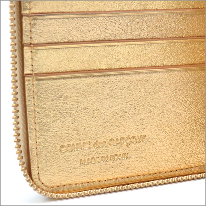 【楽天市場】コムデギャルソン 二つ折り財布 COMME des GARCONS コンパクト財布 レディース メンズ ゴールド SA2100G