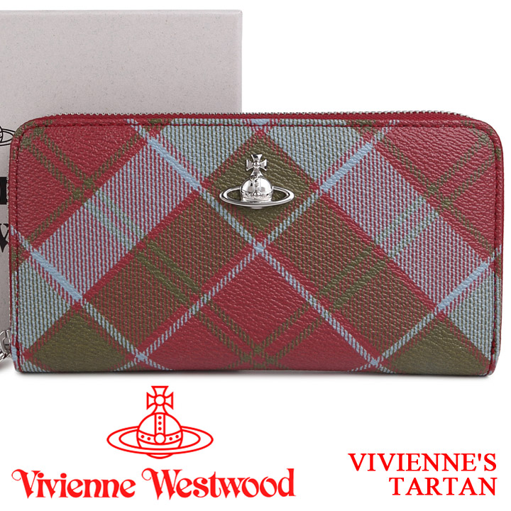 無料長期保証 限定ポイントアップ ヴィヴィアンウエストウッド 財布 ヴィヴィアン Vivienne Westwood ラウンドファスナー長財布 レディース メンズ チェック Vivienne S Tartan あす楽 送料無料 数量限定 Matijevic Rs