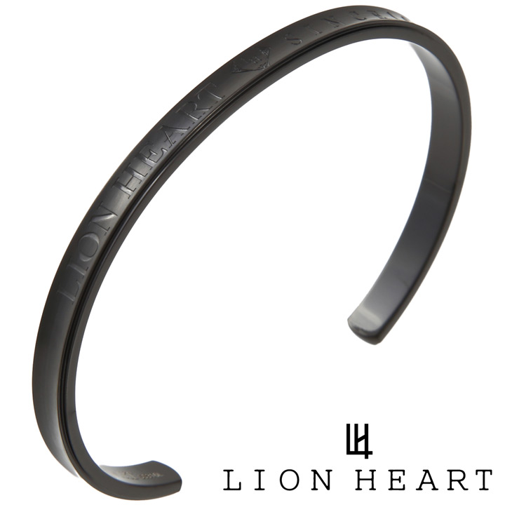 ライオンハート ブレスレット バングル メンズ 男性用 ブラック LION HEART LHMB002N 【誕生日 お祝い プレゼント ギフト】