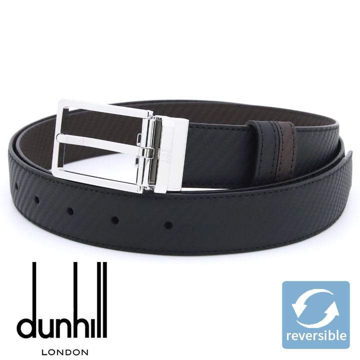 【新品未使用】DUNHILL メンズベルト dunhill ダンヒル ベルト 本革レザー メンズ イタリア製 穴無し
