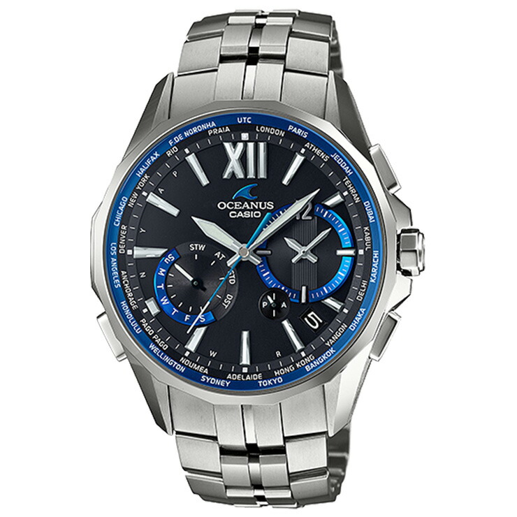 カシオ オシアナス マンタ OCW-S3400-1AJF ソーラー 電波時計 CASIO OCEANUS Manta 薄型スリムライン クロノグラフ メンズ 腕時計 [在庫あり]