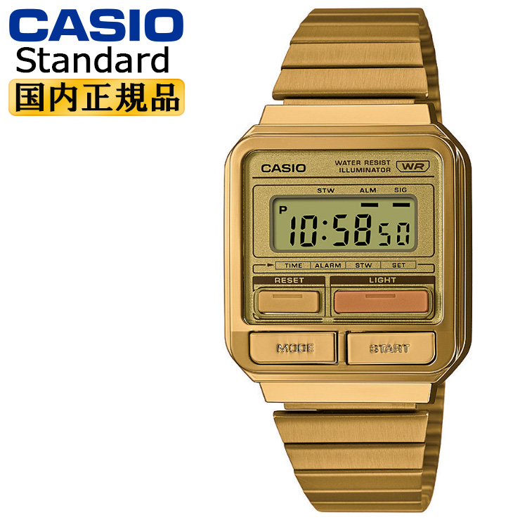 新品未使用 CASIO A1100G-5JF デジタル腕時計 ゴールド カシオ スタンダード（CASIO） CASIO Classic A1100G-5JF ゴールド