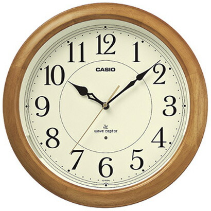 カシオ 夜見えライト付き 電波アナログ壁掛け時計 白木枠 IQ-1150NJ-7JF(未使用の新古品) iq-1150nj-7jf.jpg