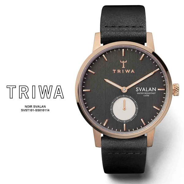 【楽天市場】triwa トリワ Noir Svalan ノアールスバーラン ブラック Svst101 Ss110114 34mm ミニダイヤル 腕時計 クオーツ 正規品 【お取り寄せ】：時計