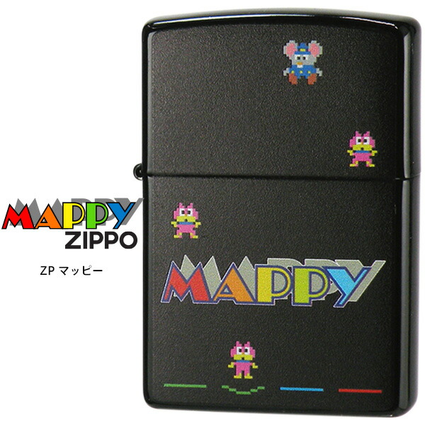 Zippo ジッポー ZIPPO ZP マッピー MAPPY ブラック塗装 インクジェット プリント ナムコ namco ゲーム オイル ライター 【お取り寄せ】