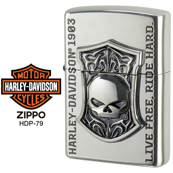 Harley Davidson ハーレー ダビッドソン Zippo ジッポー ZIPPO Harley-Davidson HDP-79 シルバーイブシ エッチング メタル貼り ライター 【お取り寄せ】｜時計・ブランド専門店 アイゲット 10,950円