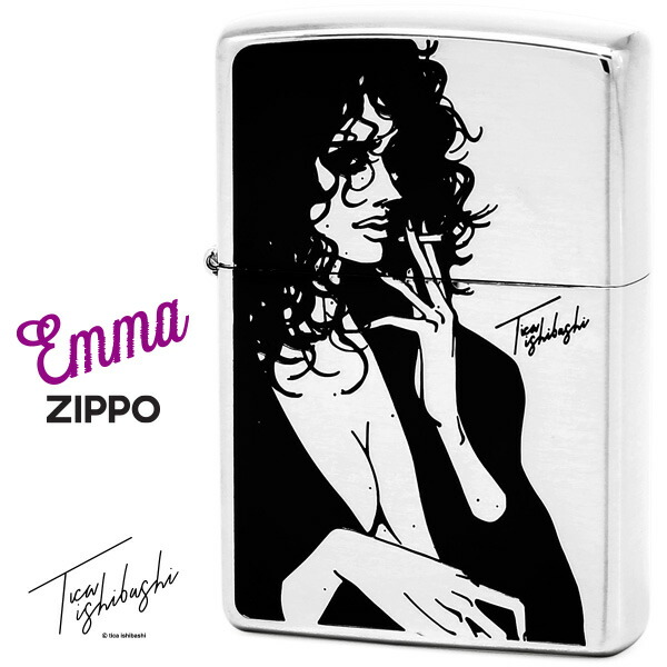 Zippo ジッポー ZIPPO ZP tica ishibashi Emma イシバシ チカ エマ オイルライター ライター イラスト 【在庫あり】【RCP】