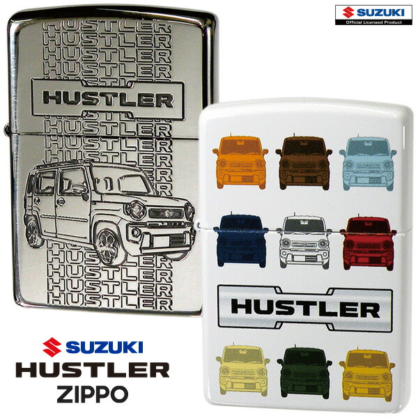 Zippo ジッポー ZIPPO ZP SUZUKI ハスラー スズキ HUSTLER Ni シルバー カラー オイルライター ライター ライセンス商品 【お取り寄せ】