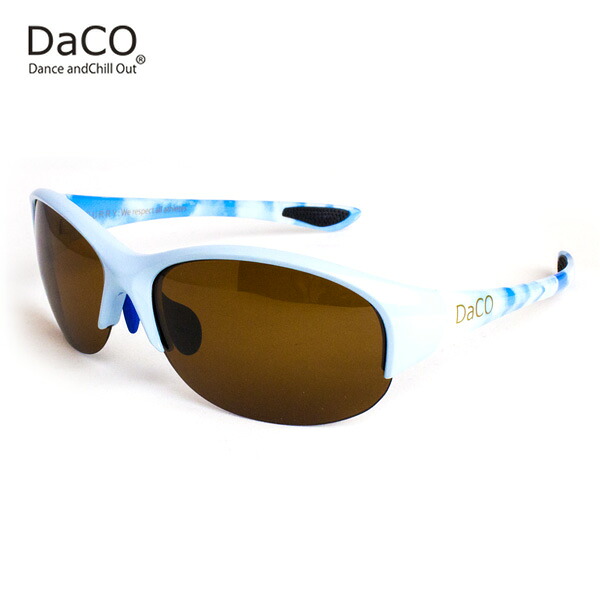 DaCO SURRY MB/SO/BP スポーツサングラス レディース ゴルフ用サングラス ブラウン偏光レンズ ミルキーブルー 空 sora UVカット 紫外線カット ゴルフ ドライブ テニス ウォーキング LS1