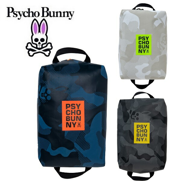 激安通販 サイコバニー ゴルフ ポーチ CASUAL TECNOART POUCH Psycho Bunny PBMG2SE4  最前線の-css.edu.om