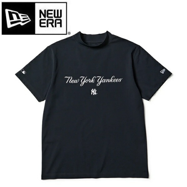 ニューエラ ゴルフ 半袖 ミッドネック Tシャツ MLB ニューヨーク・ヤンキース ネイビー NEW ERA (14859924) 2026年春夏モデル