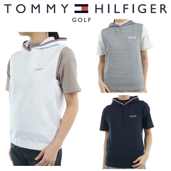 トミーヒルフィガー ゴルフ レディース バックロゴ フーディーベスト TOMMY HILFIGER GOLF THLA502 2025年春夏モデル
