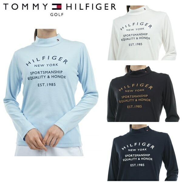 トミーヒルフィガー ゴルフ レディース ア－チロゴ LSモックシャツ TOMMY HILFIGER GOLF THLA486 2024年秋冬モデル