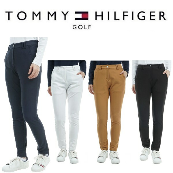 トミーヒルフィガー ゴルフ レディース ウォ-ムストレッチ 裏起毛スリムパンツ TOMMY HILFIGER GOLF THLA489 2024年秋冬モデル