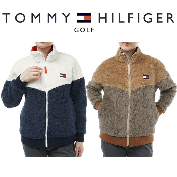 トミーヒルフィガー ゴルフ レディース カラーコンビ ボアジャケット TOMMY HILFIGER GOLF THLA363｜IG-GOLF 店