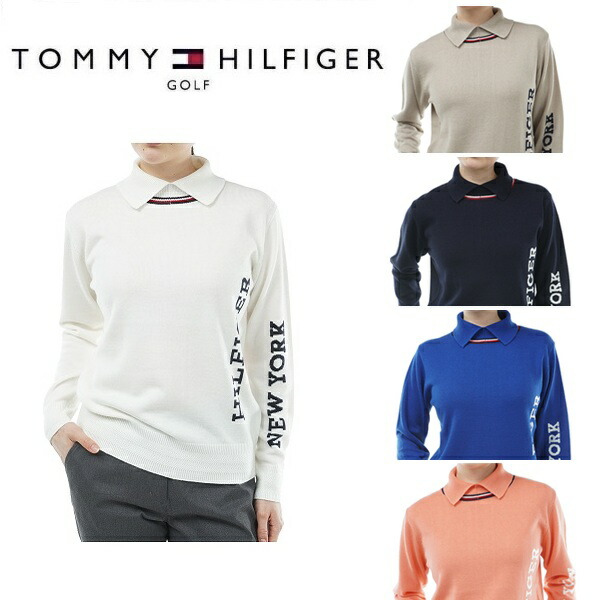 トミーヒルフィガー ゴルフ レディース ロゴタイプ タートルネックティーシャツ TOMMY HILFIGER GOLF THLA366