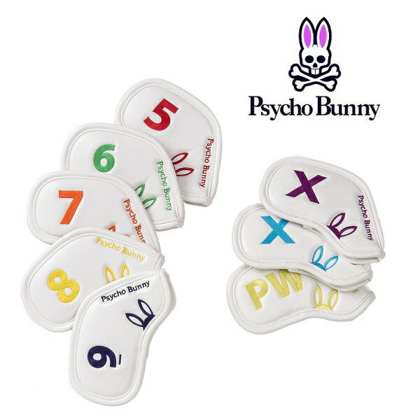 サイコバニー ゴルフ アイアン取りまかなう ARTLOGO 8個書き割り Psycho Bunny PBMG3SH4