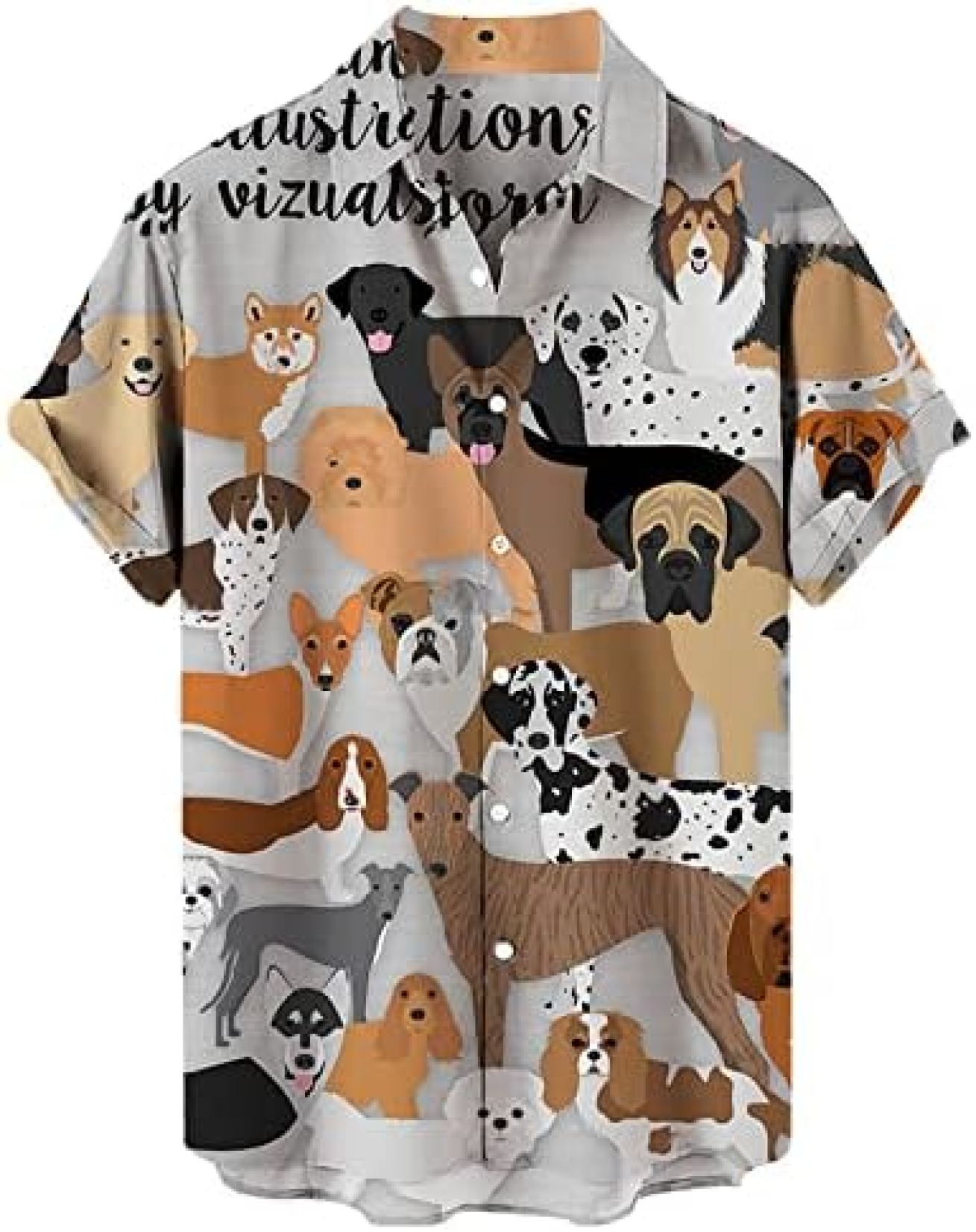 【百貨店SALE】半袖プルオーバー アロハシャツ メンズ 犬柄 ハワイ州風 夏 開襟 ラペル UV打つ手 通気速乾 軽さ 心地よい 薄っぺら ゆったり たまり場 砂浜 夏服 海 ヴィンテージ 花柄 大層らしい大きさ 旅する