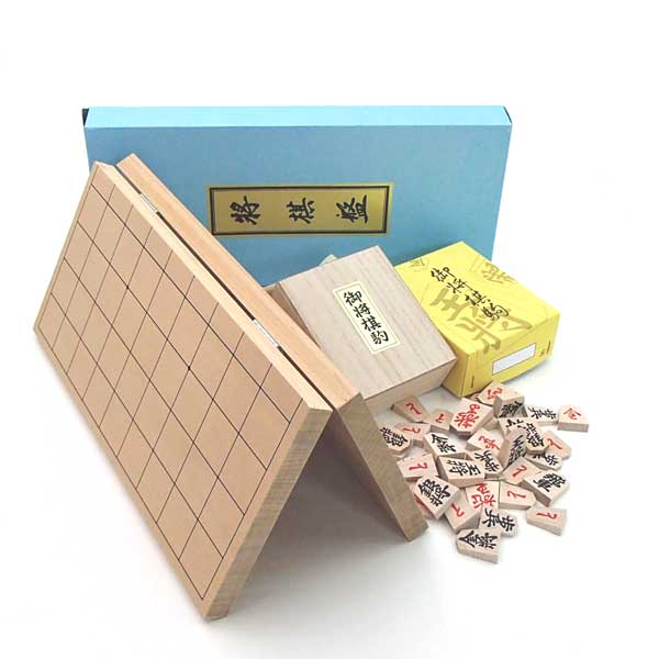 楽天市場】木製将棋盤セット オリジナル根付2個つき 新桂7号折
