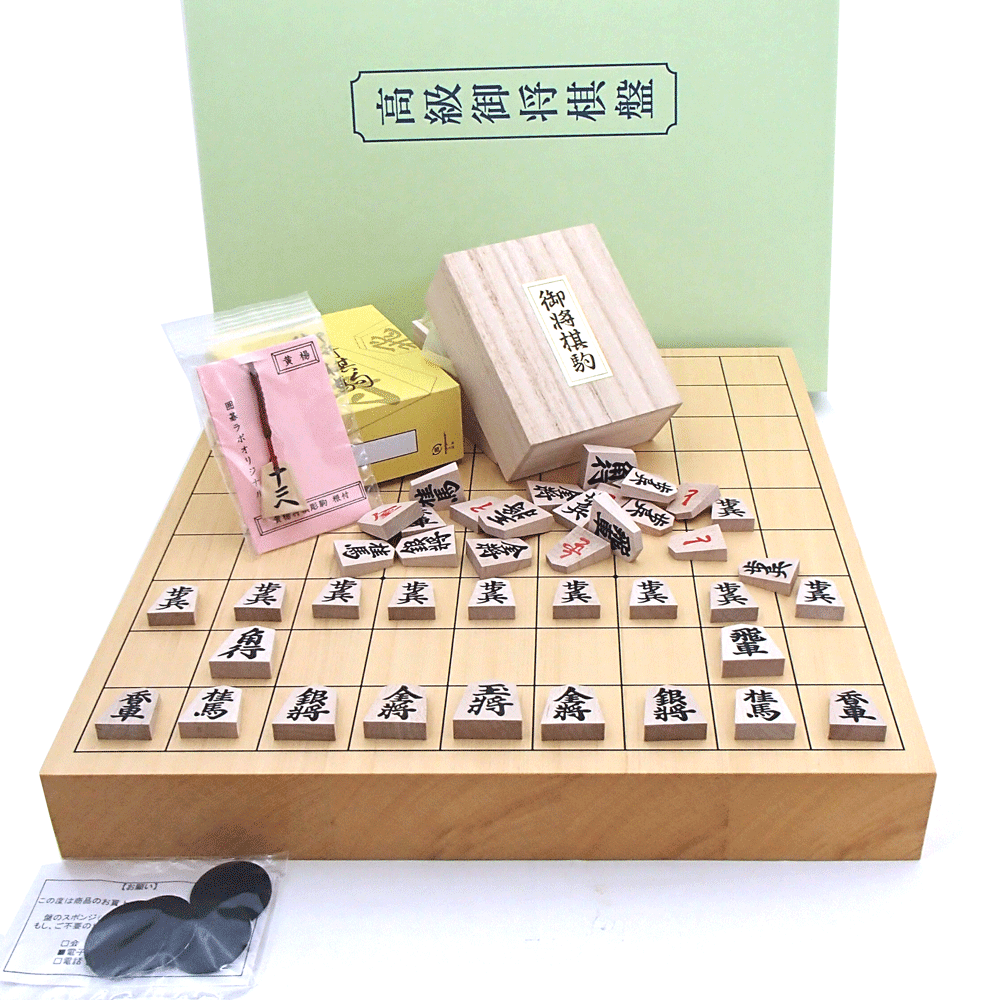 楽天市場】木製将棋盤セット 本榧に次ぐ ヒバ1寸卓上接合（ハギ