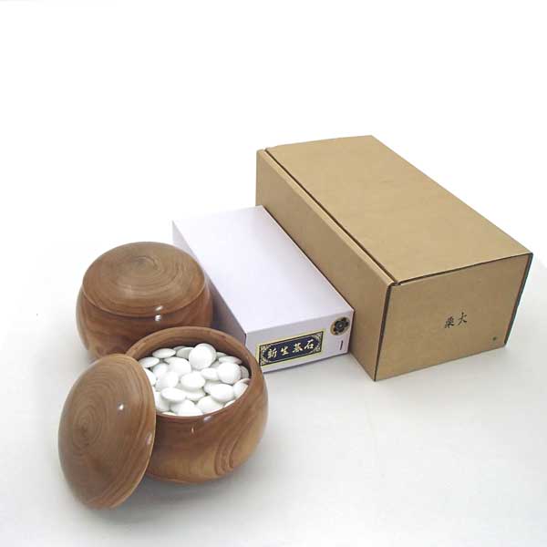 楽天市場】碁笥碁石囲碁セット 硬質ガラス新生竹碁石（約9mm厚）と