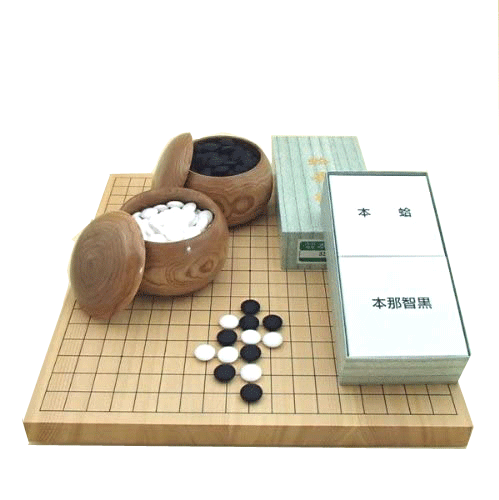 楽天市場】高級囲碁盤セット 新榧（しんかや）3寸足付一枚板