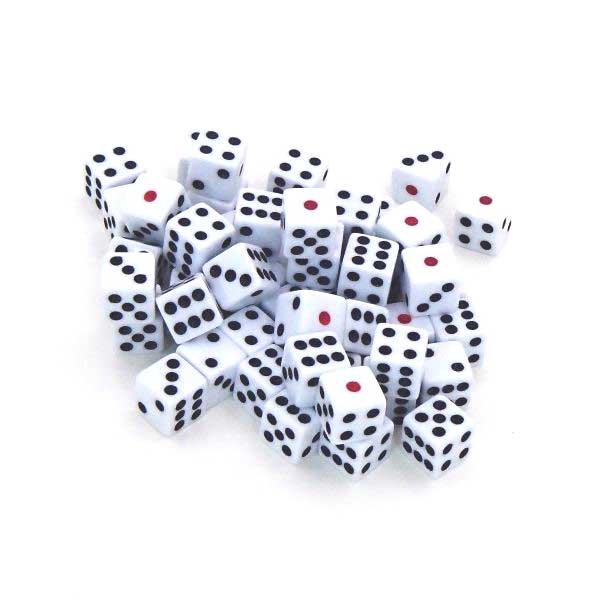 楽天市場】麻雀 ダイス サイコロ 14mm まとめてお得 100個組 : 安心