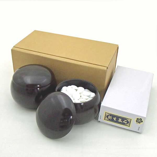 楽天市場】碁笥碁石囲碁セット 硬質ガラス新生竹碁石（約9mm厚）と