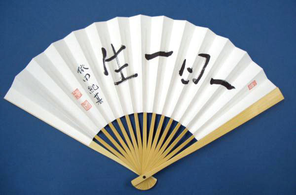 楽天市場】棋士揮毫太骨囲碁扇子 井山裕太（祺福）タトウ紙付