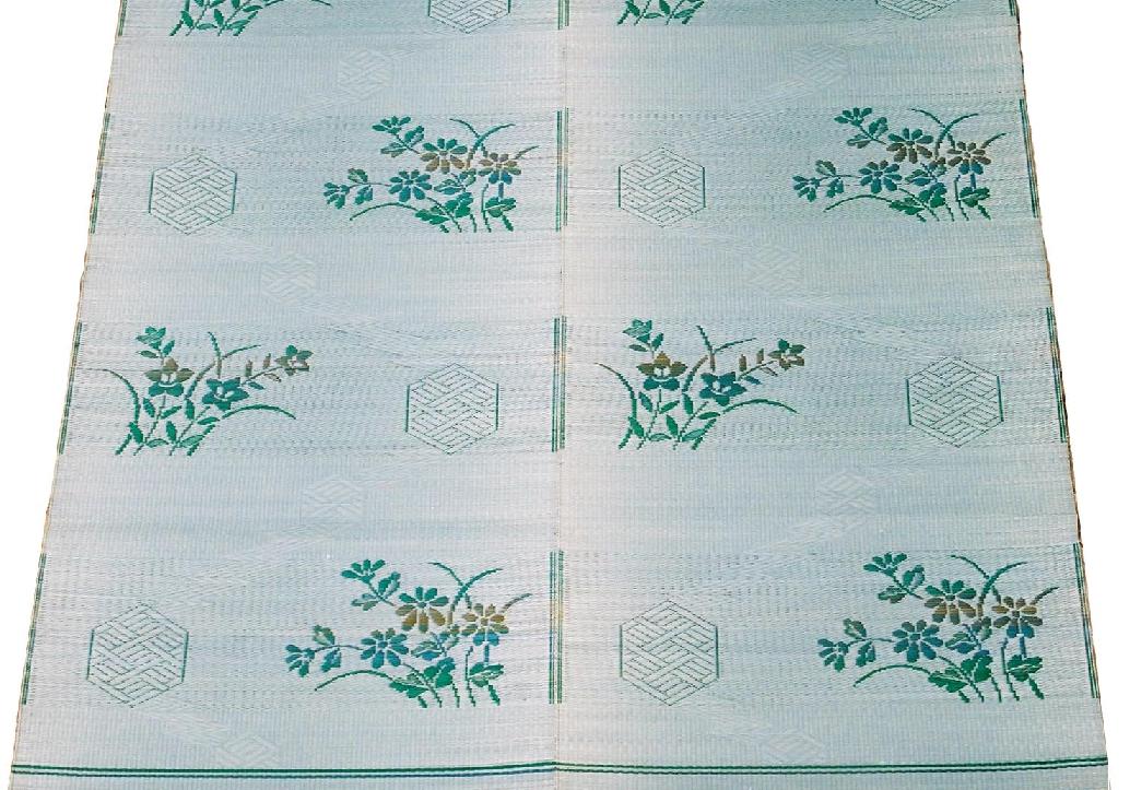 【純国産品】【三六間・中京間・福井間３帖】花ござ 上敷き 畳引っ敷き ござ『志津』岡山県産