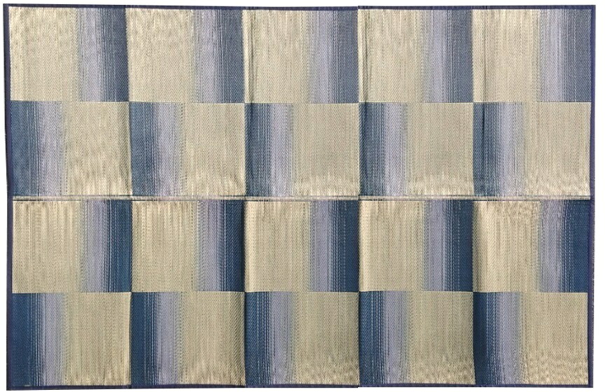 【純国産】い草ラグ　上敷き 畳カーペット ござ『さざなみ』約191ｘ250ｃｍ【裏不織布張り】　ござ　ラグ　い草｜イ草工房
