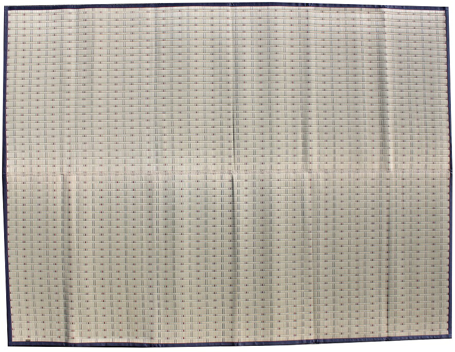 【純国産】い草引っ敷き 上敷き 畳引っ敷き ござ『藕青碧』約191ｘ250ｃｍ ござ 引っ敷き い草