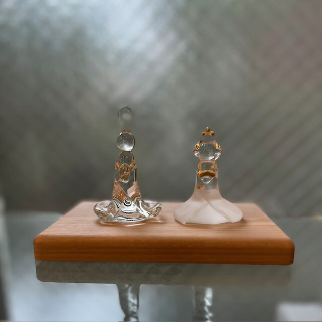 HARIO Lampwork Factory (ハリオランプワークファクトリー）ガラスのおひなさま　お雛様　雛飾り　紙箱入り｜ihana design 25,696円