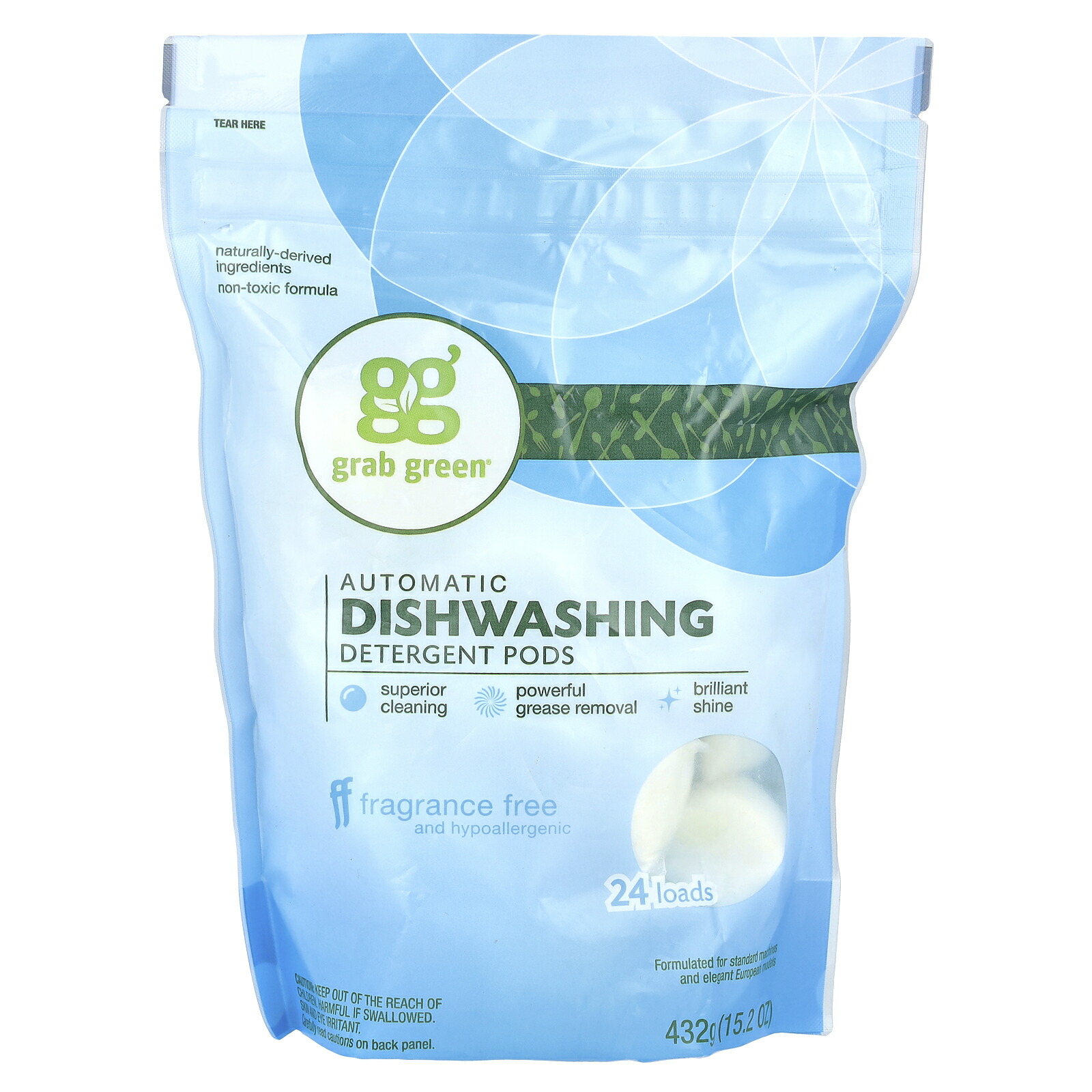 Grab Green 洗濯洗剤ポッド　60個　iHerb ページ 1 - レビュー - Grab Green（グラブグリーン