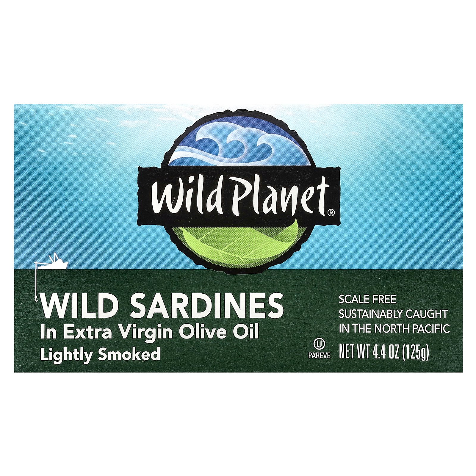 【POINT20倍★7/4 20:00〜7/11 1:59】Wild Planet イワシ 缶詰 オイル漬け 【 iHerb アイハーブ 公式 】 ワイルドプラネット 天然 イワシ缶 エキストラバージン オリーブオイル 燻製 オイルサーディン 125g画像
