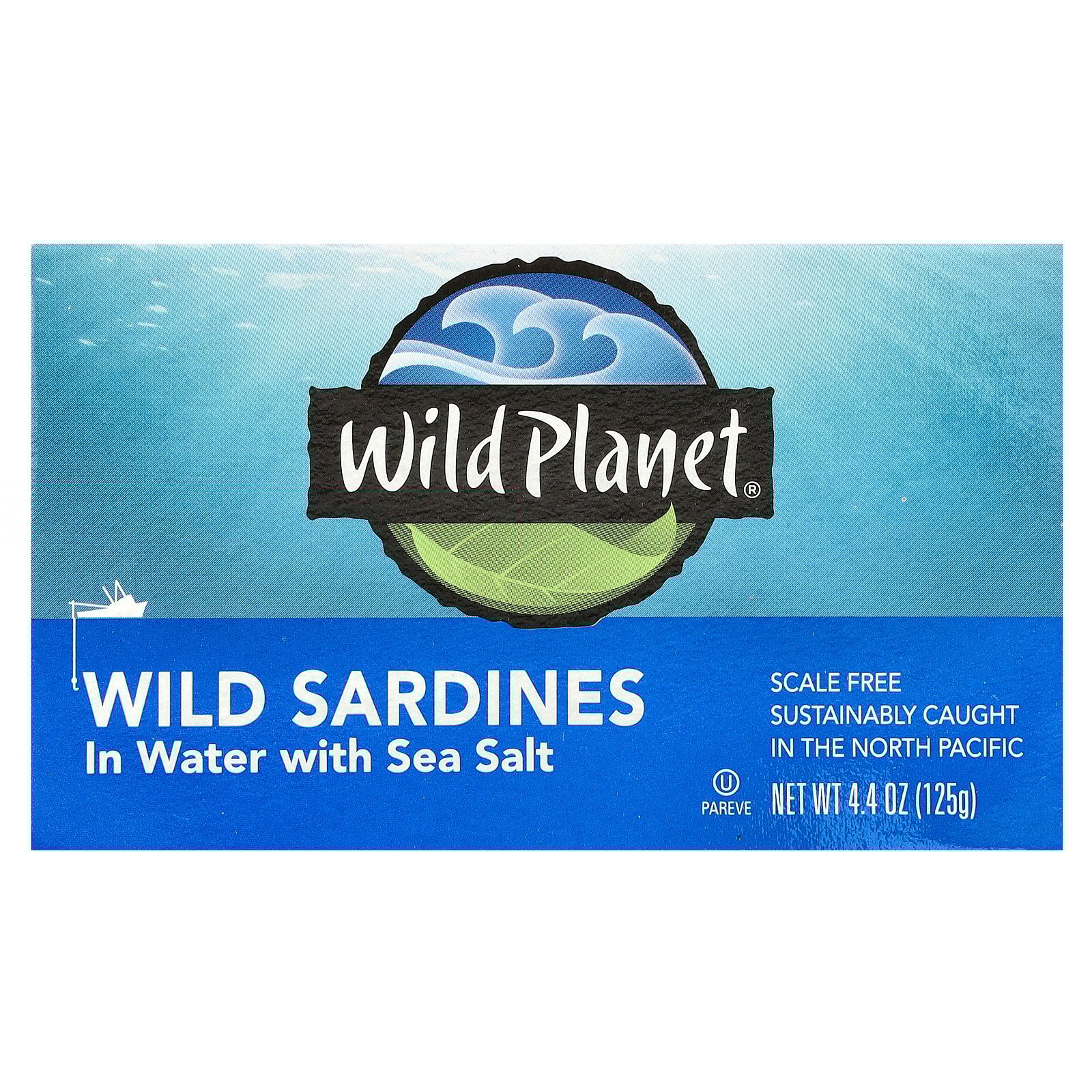 【POINT20倍★7/4 20:00〜7/11 1:59】Wild Planet イワシ 水煮缶 【 iHerb アイハーブ 公式 】 ワイルドプラネット 天然 イワシ缶 缶詰 海塩 125g画像