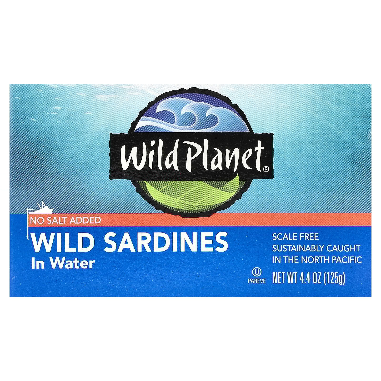 【POINT20倍★7/4 20:00〜7/11 1:59】Wild Planet イワシ 水煮缶 【 iHerb アイハーブ 公式 】 ワイルドプラネット 天然 イワシ缶 缶詰 塩分無添加 125g画像