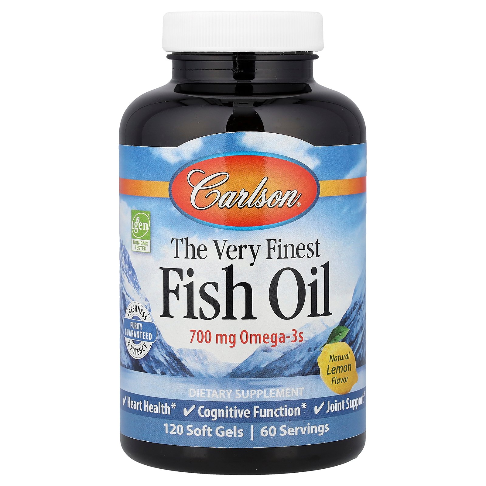 【15%OFFクーポン★4/14 20:00~4/20 23:59】Carlson フィッシュオイル 【 iHerb アイハーブ 公式 】 カールソン オメガ3 オメガ3脂肪酸 ノルウェー産 DHA ドコサヘキサエン酸 EPA ビタミンE サプリ ソフトジェル 天然レモン味 700mg 120粒