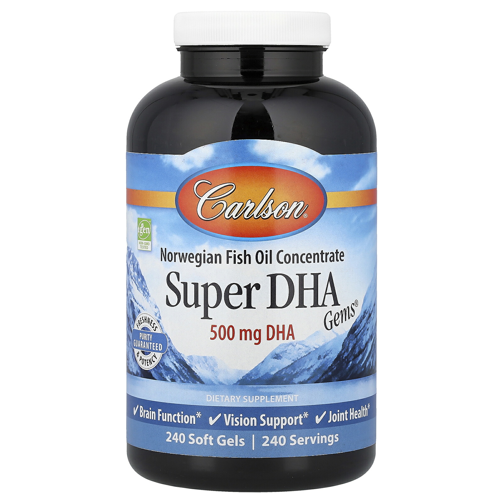【15%OFFクーポン★7/19 20:00~7/26 01:59】Carlson スーパー DHA ジェム 【 iHerb アイハーブ 公式 】 カールソン オメガ3 オメガ3脂肪酸 フィッシュオイル ドコサヘキサエン酸 EPA エイコサペンタエン酸 ビタミンE サプリ ソフトジェル 500mg 240粒|iHerb