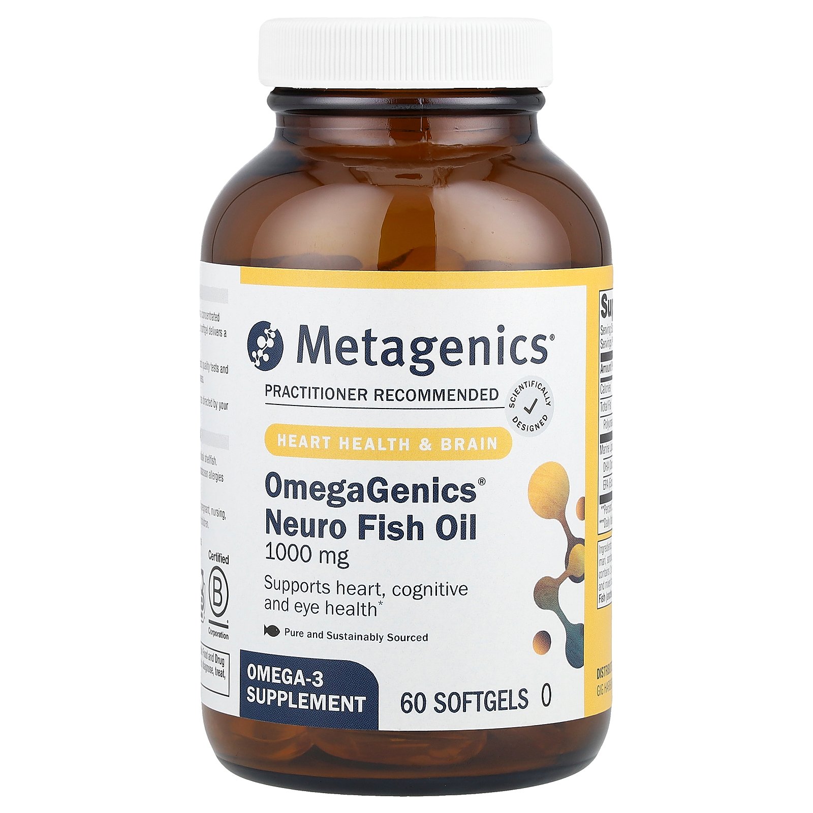 【15%OFFクーポン★7/19 20:00~7/26 01:59】Metagenics オメガジェニックス ニューロ 1000 【 iHerb アイハーブ 公式 】 メタジェニックス OmegaGenics Neuro フィッシュオイル オメガ3 オメガ3脂肪酸 DHA EPA サプリメント サプリ ソフトジェル 60粒｜iHerb